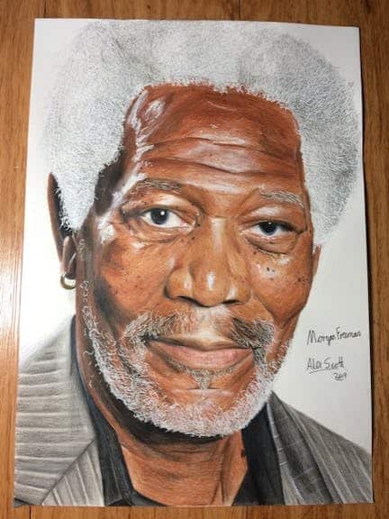 Morgan Freeman by Artist Alex Scott